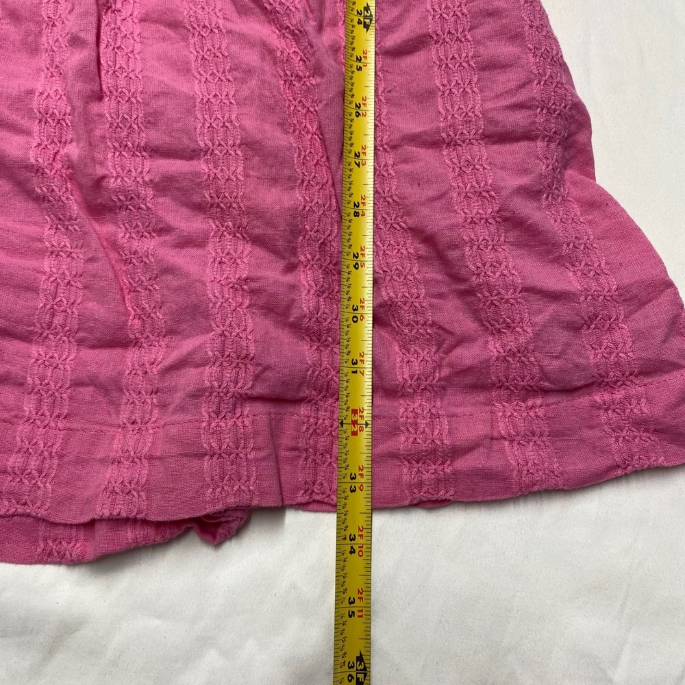 Draper James RSVP Pink Textured Dobby Stripe Ruffle Mini Dress Womens XL - Picture 7 of 8